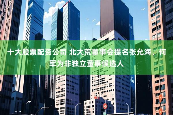 十大股票配资公司 北大荒董事会提名张允海、何军为非独立董事候选人