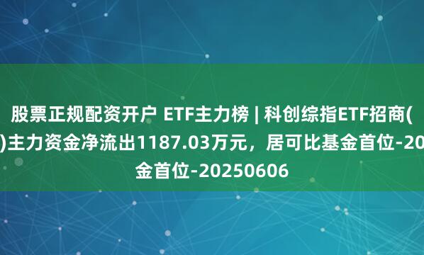 股票正规配资开户 ETF主力榜 | 科创综指ETF招商(589770)主力资金净流出1187.03万元，居可比基金首位-20250606