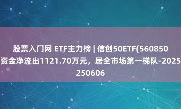 股票入门网 ETF主力榜 | 信创50ETF(560850)主力资金净流出1121.70万元，居全市场第一梯队-20250606